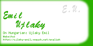 emil ujlaky business card